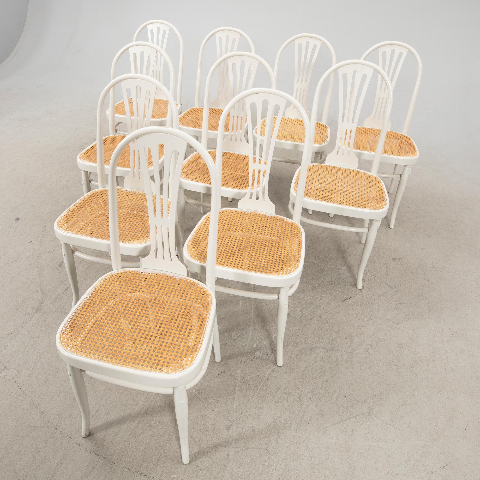 A set of 10, 20/21 st century possibly Italian chairs.