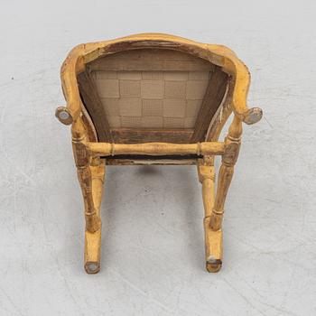 A Swedish rococo chair, later part 18th century.