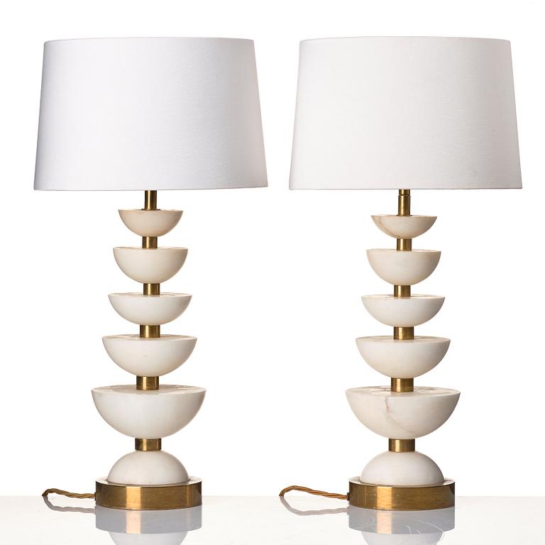 Michael & Lucy Vaughan, a pair of, "Positano" Table Lamps, Vaughan, United Kingdom, 2015.