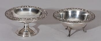 SKÅLAR, 2 st. Sterling silver. S. Kirk & Son.