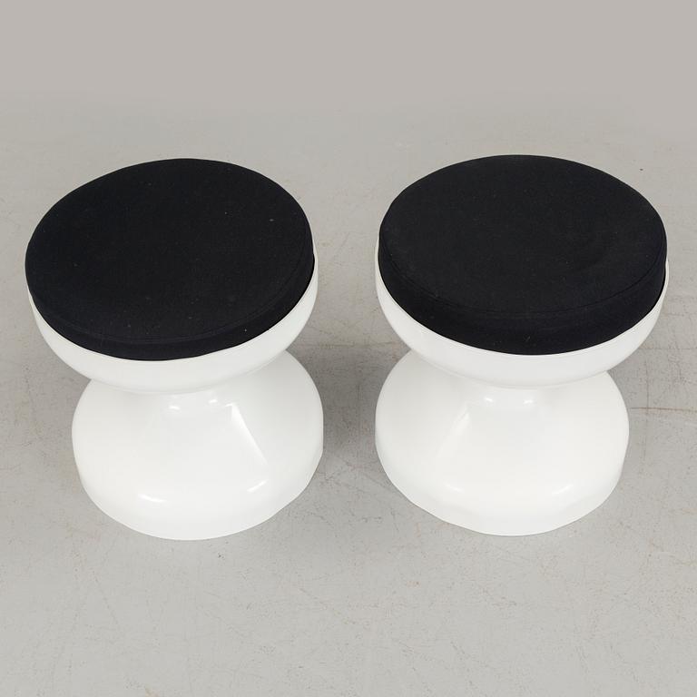 A pair of "Rochetto", design stools by Achille Castiglioni och Piergiacomo Castiglioni, Kartell, Italien.