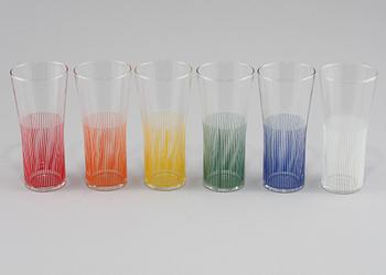 GLAS, 9 st, troligen Bengt Orup, Johansfors, 1900-talets mitt.