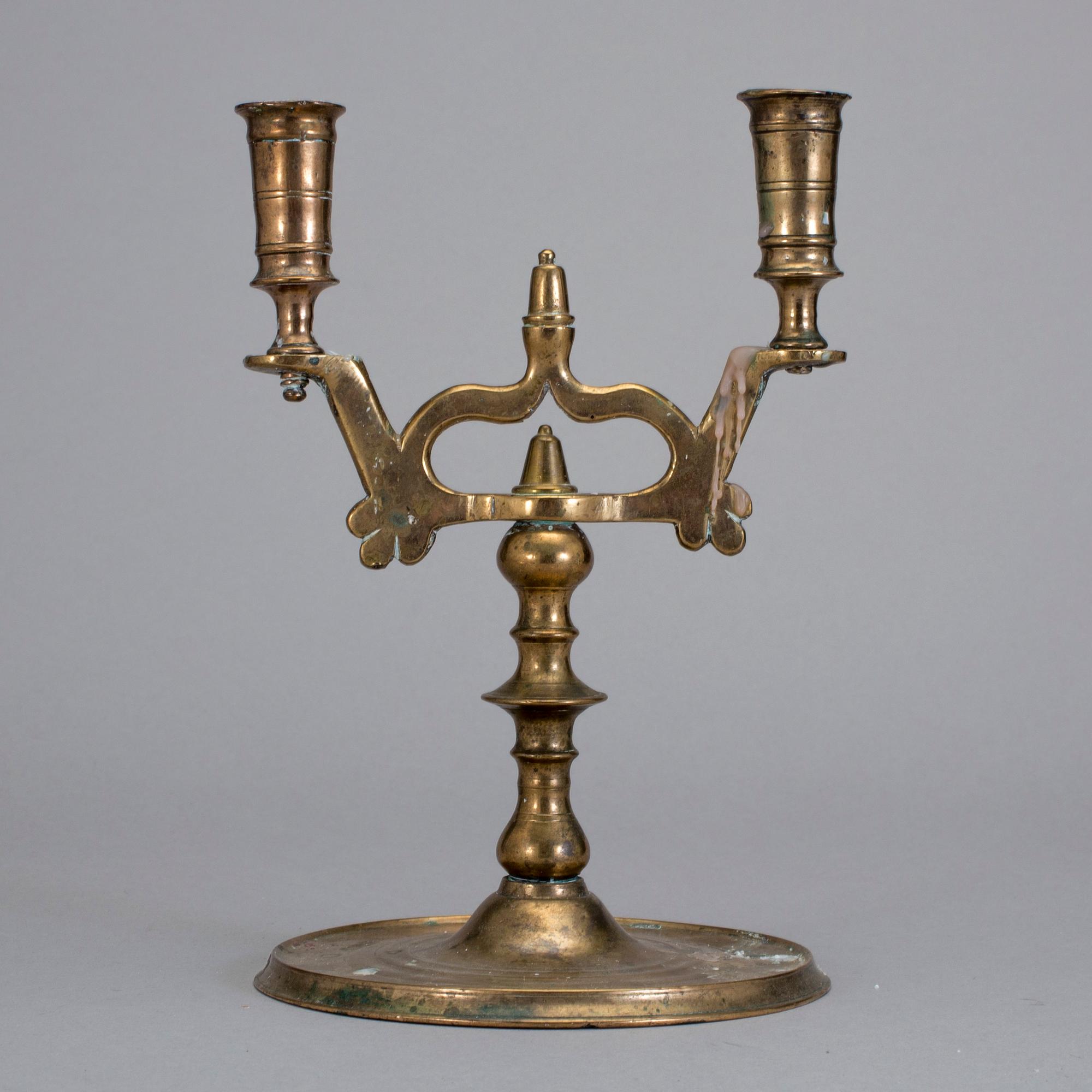 LJUSSTAKE, mässing, barock.