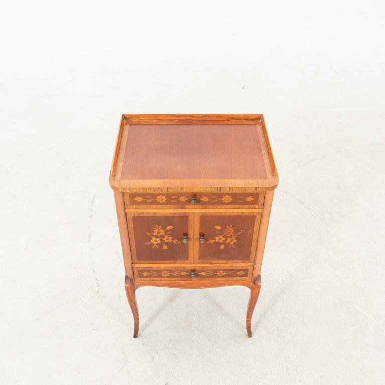 A 1930/40s Rococo style mahogany  bedside table.