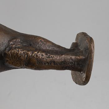Bror Marklund, bronze sculpture. Signed Bror Marklund, numbered 11/85, dated 1945.