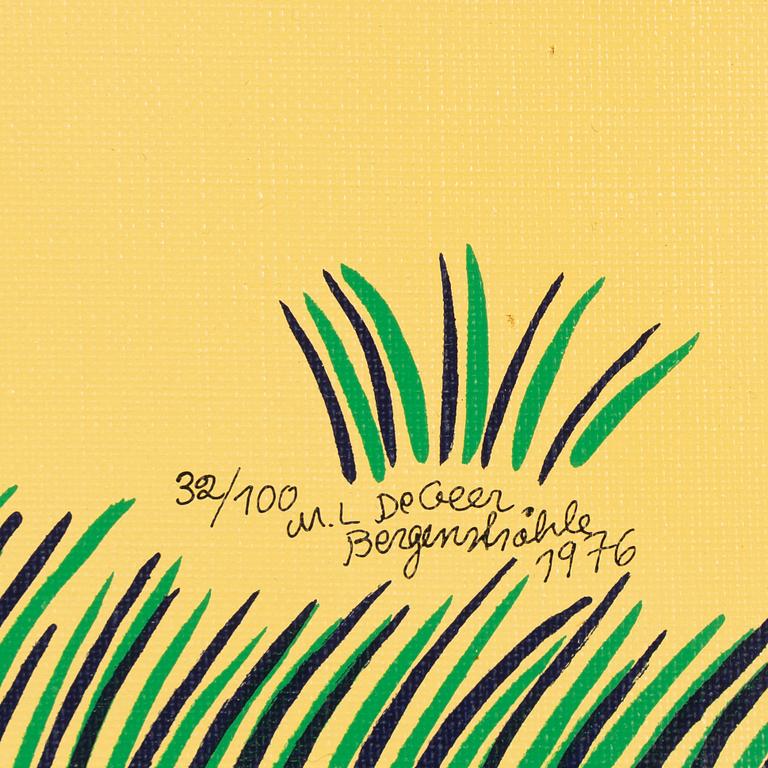 Marie-Louise Ekman, silkscreen on canvas, signed, numbered 32/100 and dated 1976.