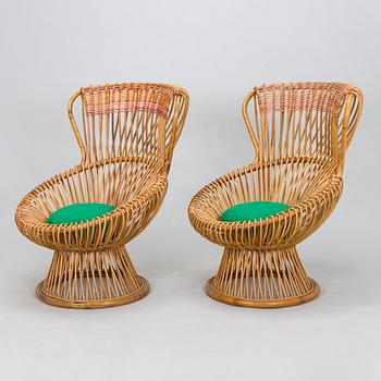 Franco Albini & Gino Colombini, a pair of 'Margherita' lounge chairs for Bonacina, Italy.