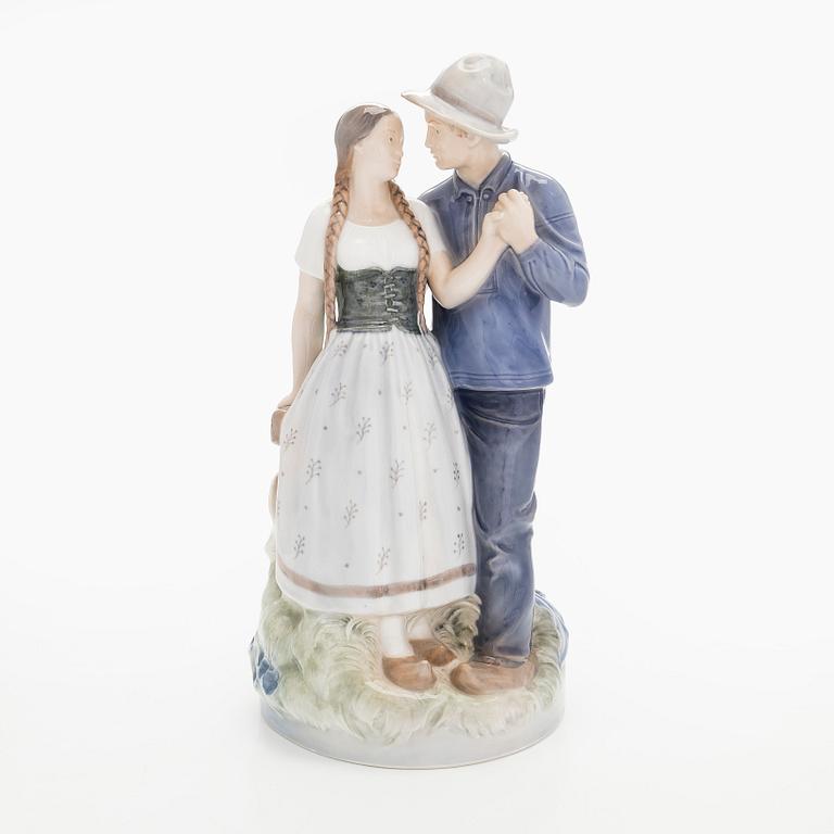 Royal Copenhagen, "Henrik & Else", figuriini, posliini, 1949.