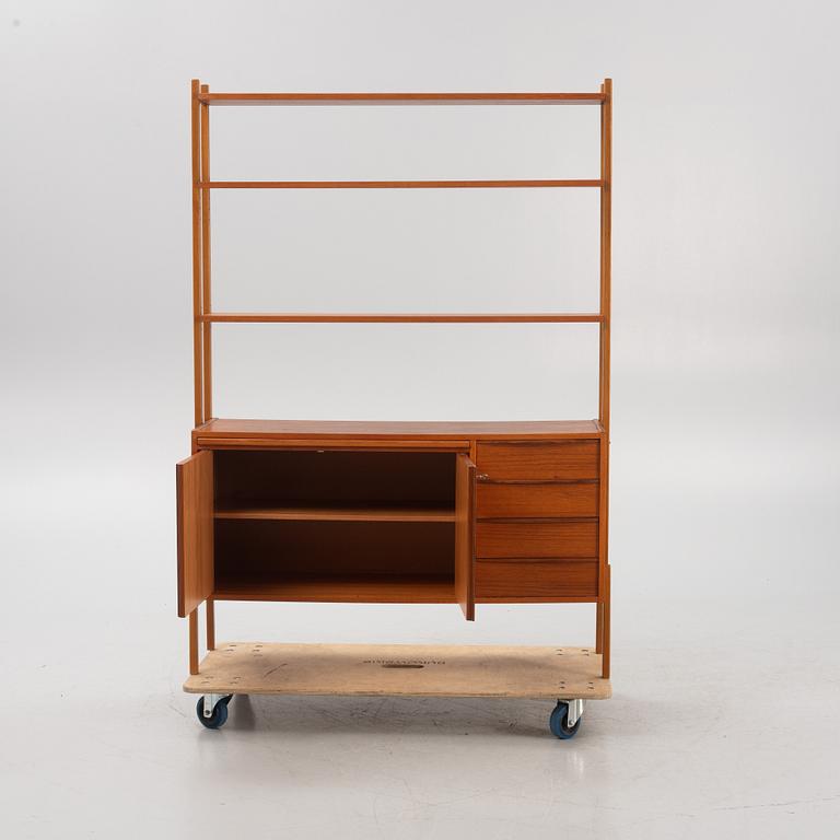 A teak-veneered bookcase, 1960's/70's.