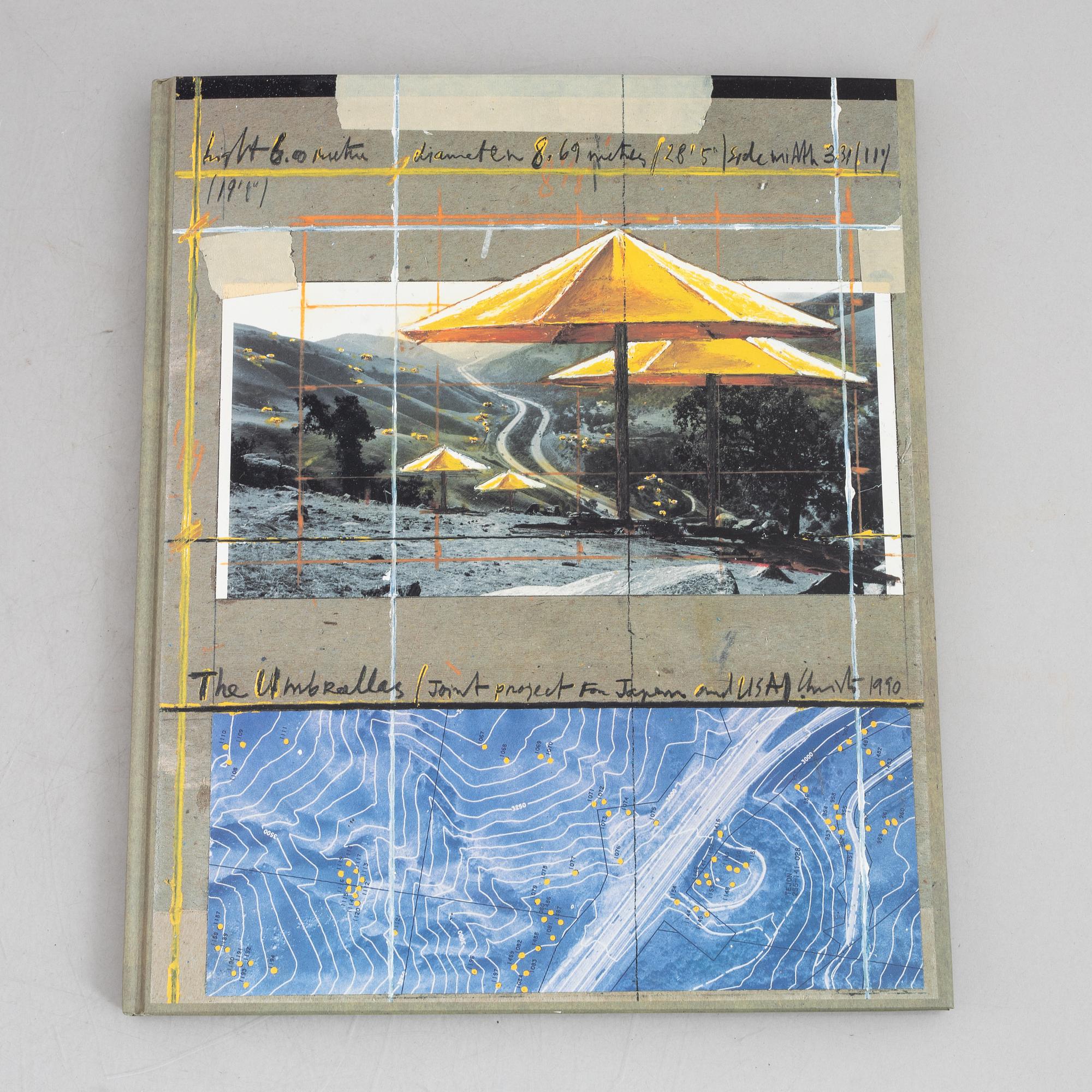 Christo, Book, "The Accordion-Fold Book for The Umbrellas (Japan and U.S.A), Bedfords Arts Publisher, 1991.