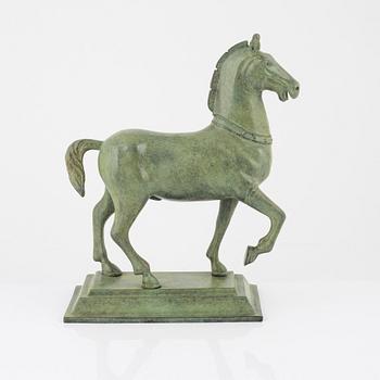 A patinated bronze sculpture after the Horses of Saint Mark.