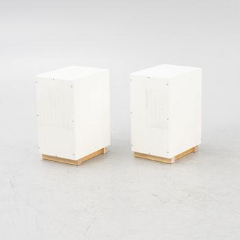 Jonas Bohlin and Thomas Sandell, cabinets/bedside tables, a pair, "Snö", Asplund.