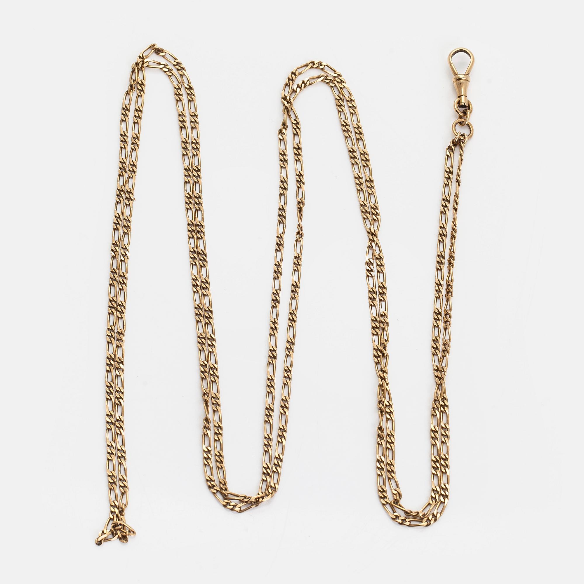 Watch chain, 14K gold.