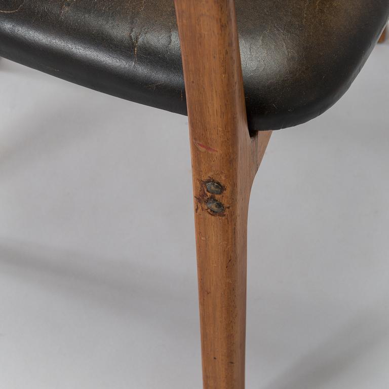 Ole Wanscher, A rosewood armchair, model J2883, cabinetmaker AJ Iversen, Denmark 1960s.