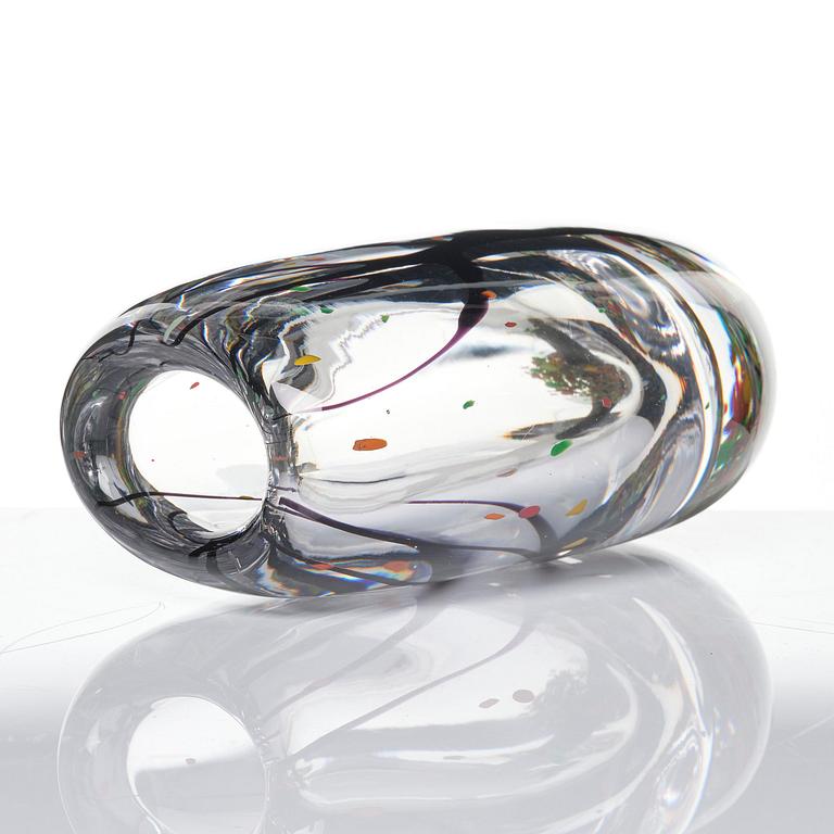Vicke Lindstrand, a glass vase "Autumn", Kosta 1950s/60s.