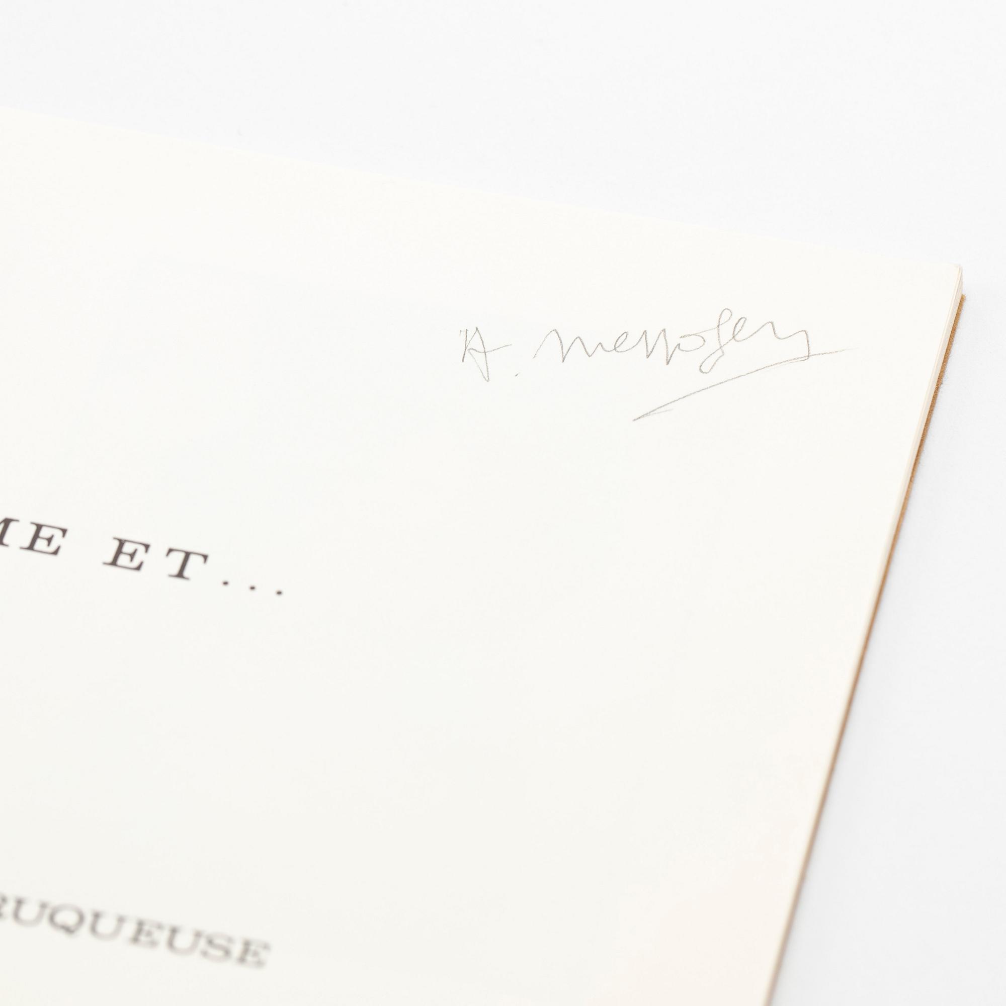 Annette Messager, artists book, signerad, numrerad 1975.