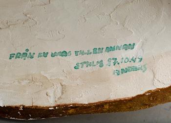 ANDERS MOHAMMAR, skulptur, gips, sign och dat 35.