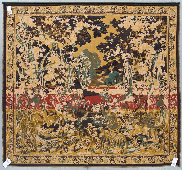 VÄVNAD, gobelängteknik, sekelskiftet 18/1900. Ca 208 X 192.