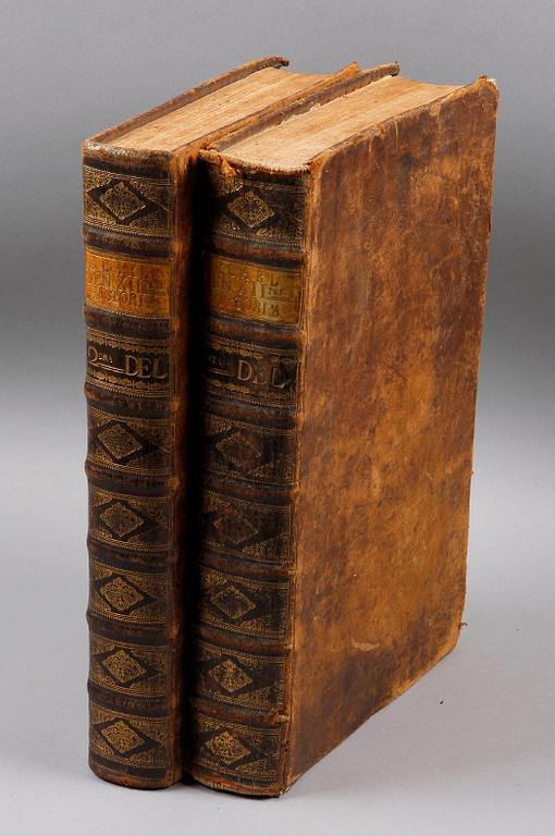 BÖCKER, 2 vol, "Konung Carl XII:tes historia", av Jöran Nordberg. Pet. Momma resp Peter Jöransson Nyström, Stockholm 1740.