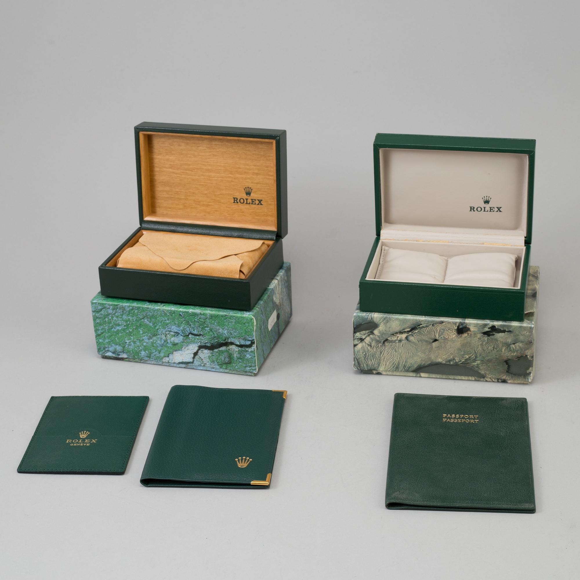 ROLEX, 2 pcs of full set boxes, 1980/1990-tal.