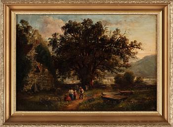 JOHN JOSEPH HUGHES, olja på duk. Signerad.