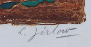 LENNART JIRLOW, färglitografi, sign o numr 1/50. Papper vattenstämplat; Mourlot Paris.