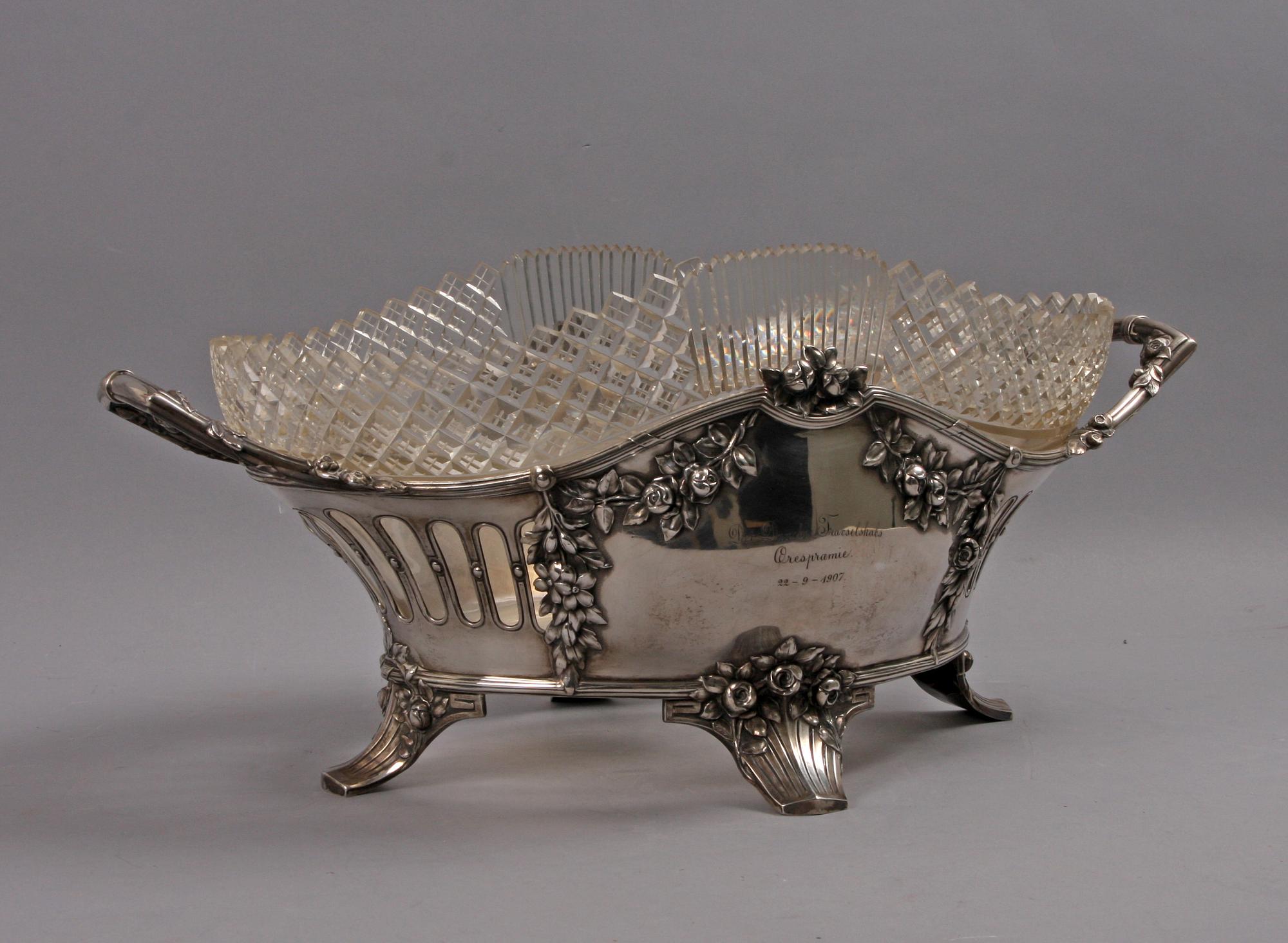 JARDINIERE, silver, Jugend 1907. Aug Thomsen, Danmark.