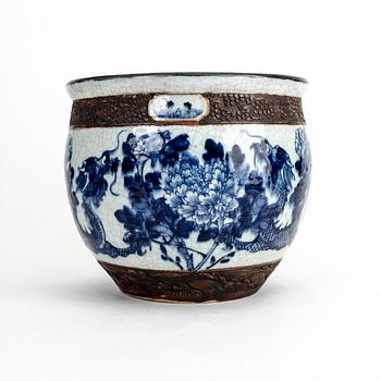 A blue and white basin, China, early 20th Century.