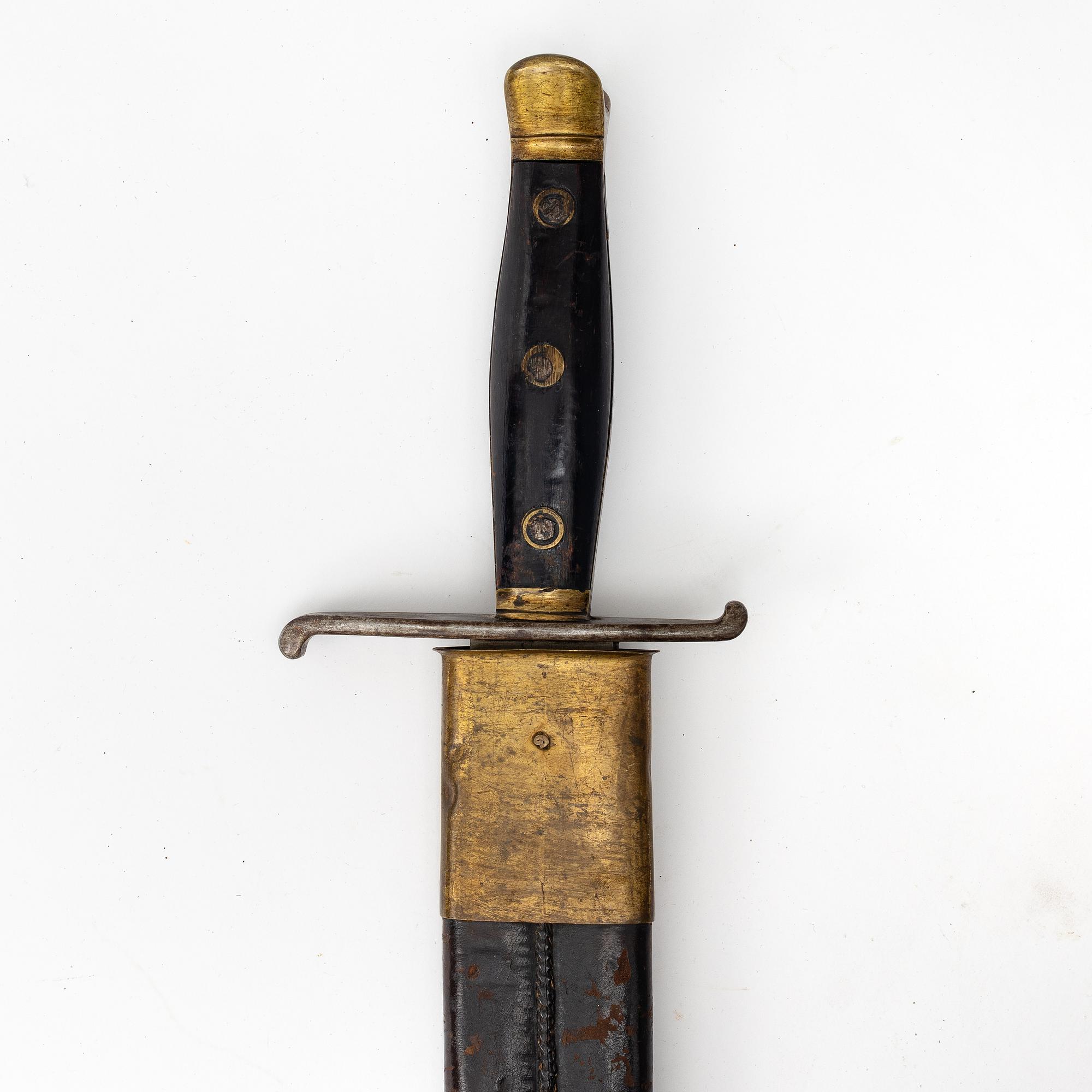 A Swedish cutlass 1810 pattern, with scabbard.