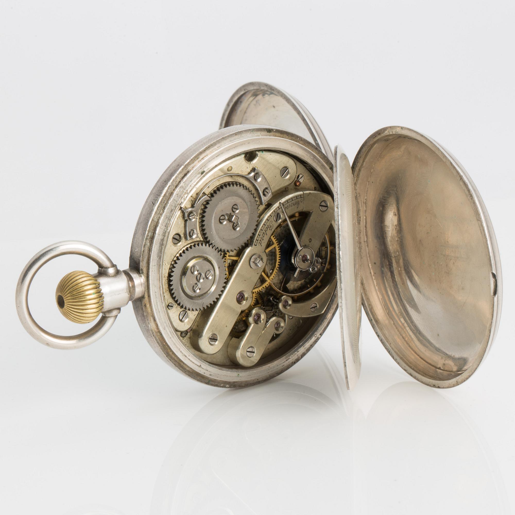 POCKET WATCH, 50 mm, "Breguet", hunter case,