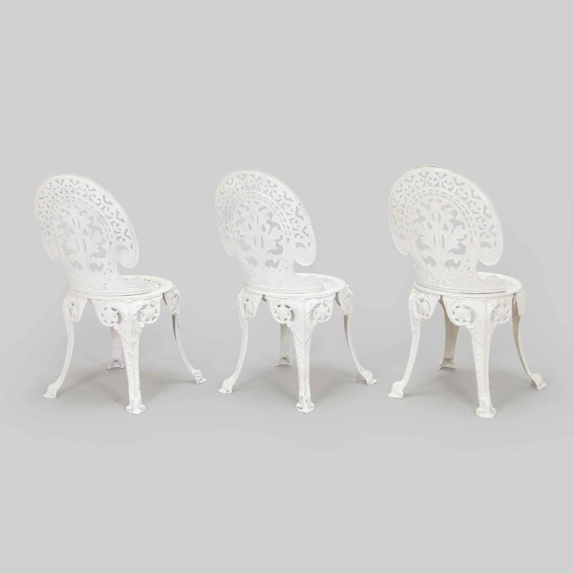 Three garden chairs, second half of the 20th century.