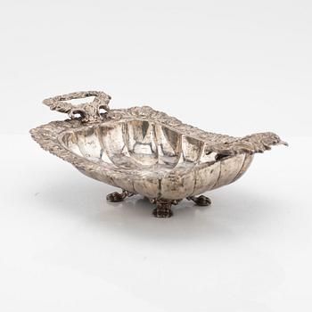 Konfektskål, silver, Gustav Möllenborg, Stockholm, 1837.