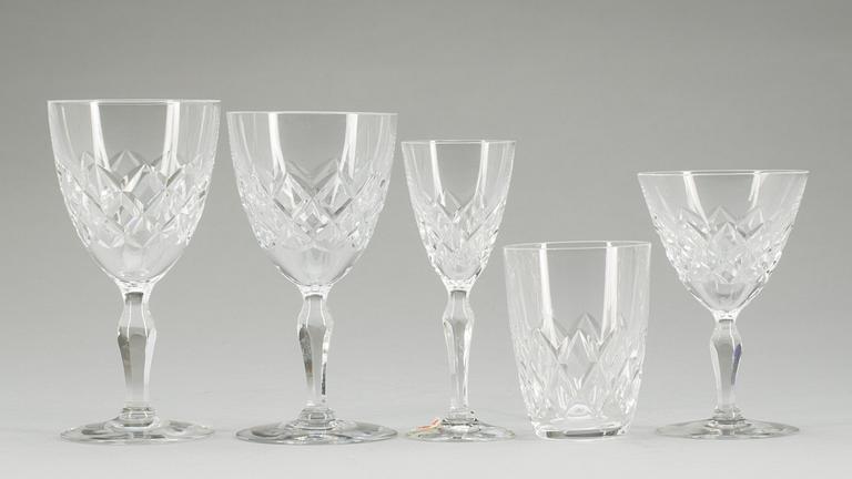 GLASSERVIS, 50 delar, "Karolina", Gunnar Cyrén, Orrefors.