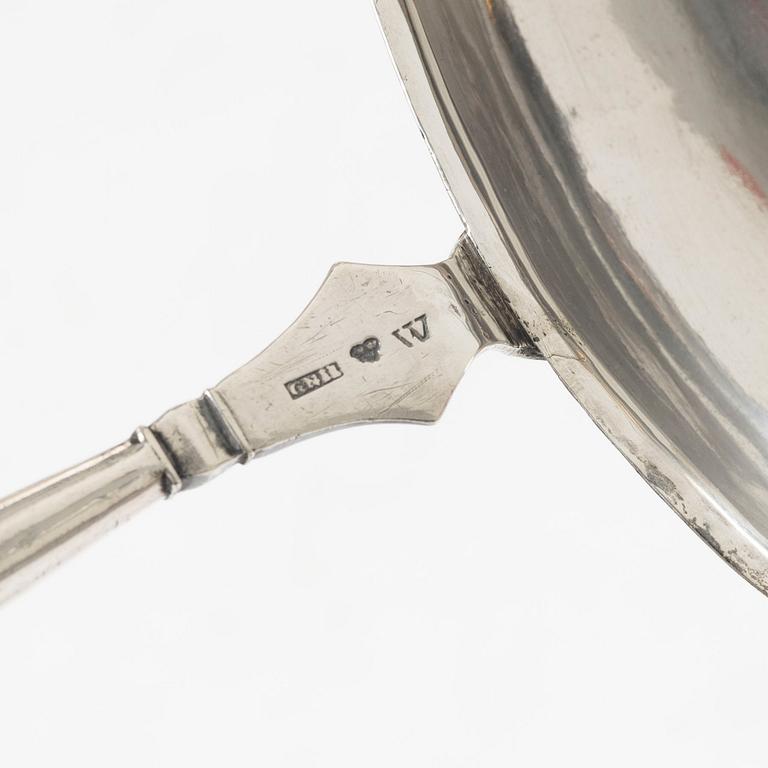 A Swedish silver soup ladle, mark of Georg Niclas Hallberg, Visby, active 1831-1862.