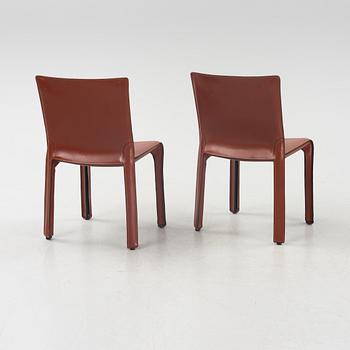 A pair of model 412 CAB chairs by Mario Bellini for Cassina.
