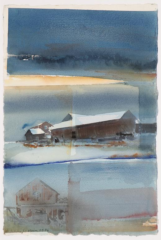 Lars Lerin, "Winter Landscape".