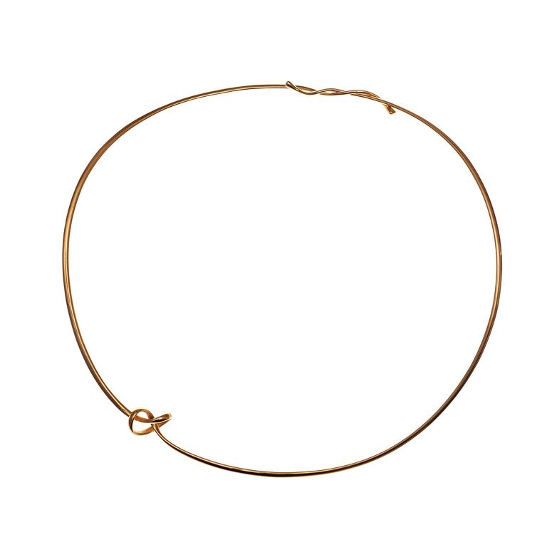 A Vivianna Torun Bülow Hübe 18k gold necklace, Georg Jensen, Copenhagen post 1945.