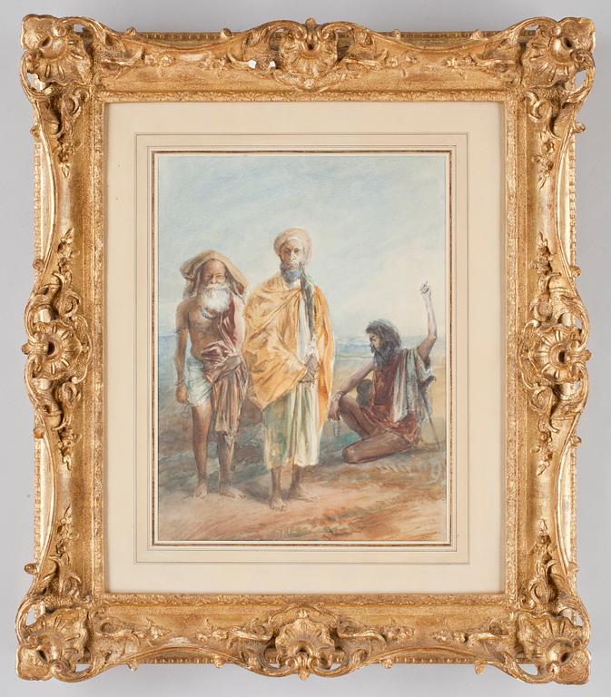 EGRON LUNDGREN, akvarell på papper. Intygad á tergo av Karl Asplund.