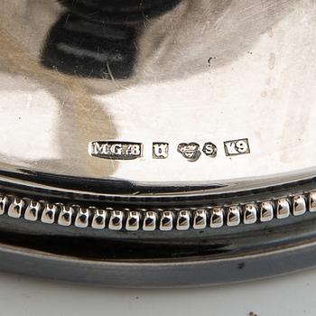 Ljusstakar 2 par silver MGAB Uppsala 1960 samt K&EC Göteborg 1964.