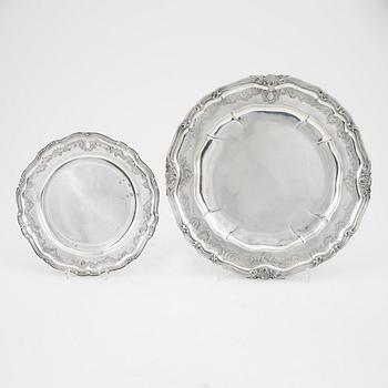 Two Danish silver plates, mark of A Michelsen, Copenhagen, Denmark 1927-29.