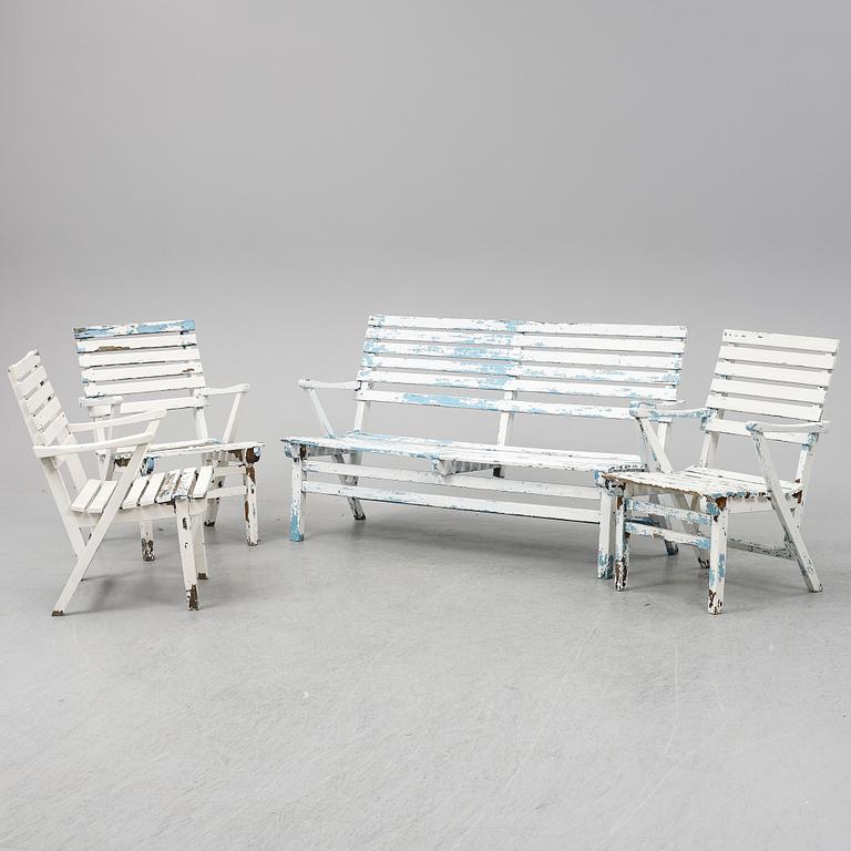 CARL MALMSTEN, a 5-piece set of "Bergshamra" garden furniture.