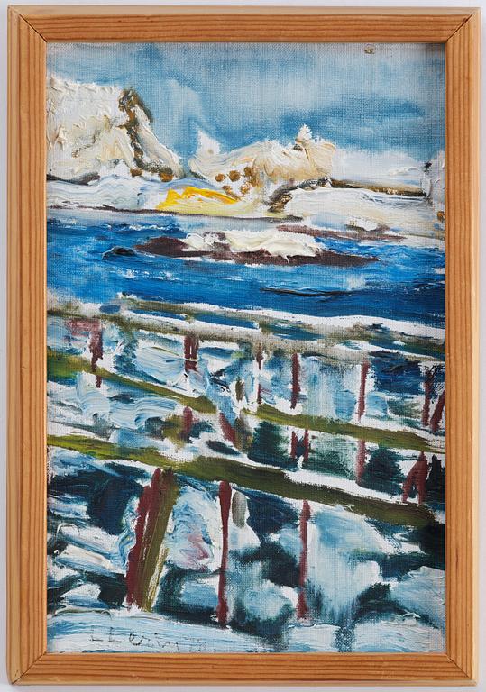 Lars Lerin, Winter image, archipelago.