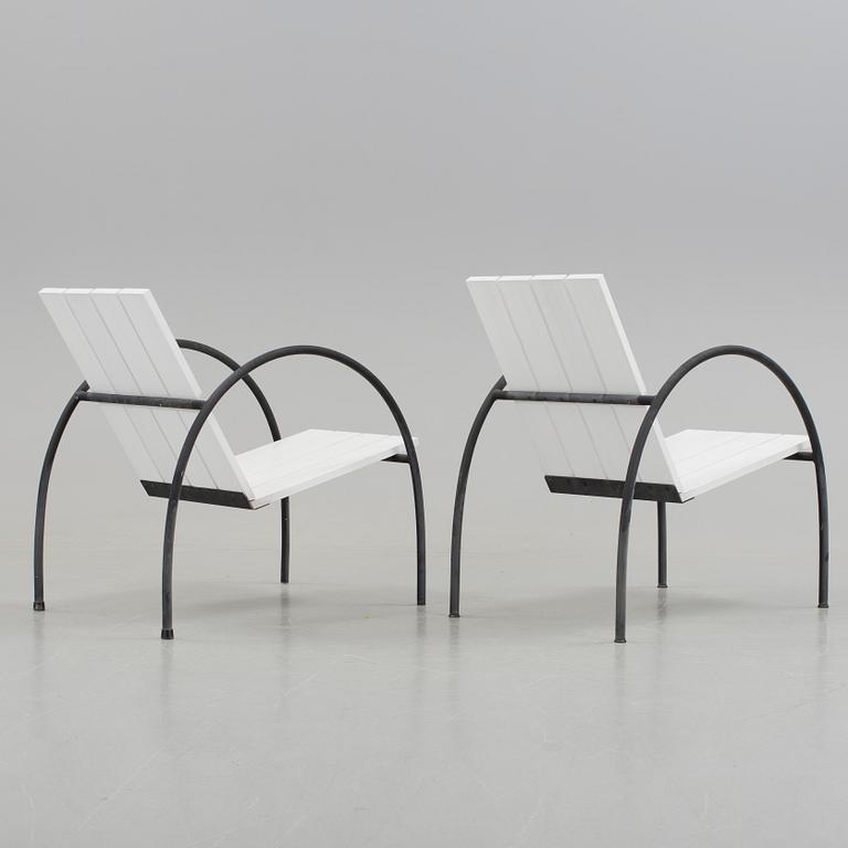 A SET OF TWO JONAS BOHLIN "LIV" ARMCHAIRS, Jonas Bohlin Design Stockholm. The model designed in 1997.