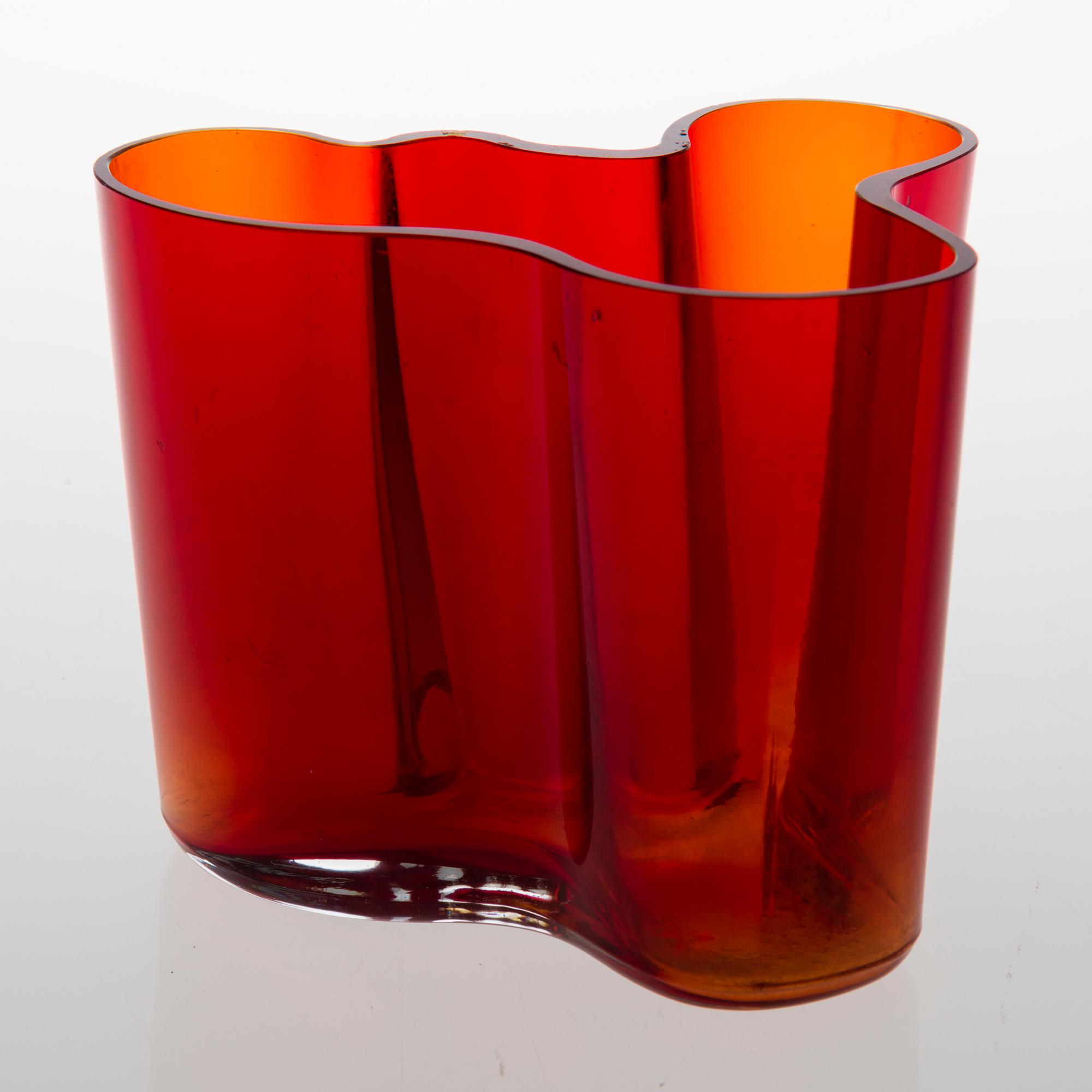ALVAR AALTO, MALJAKKO, lasia, "Savoy", Iittala 1900-luvun loppu.
