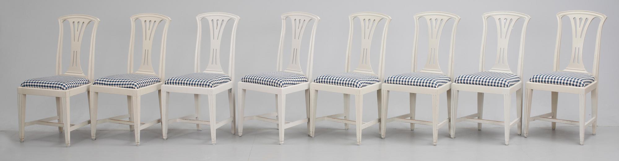 STOLAR, 8 st, Gustaviansk stil, IKEA, 1900-tal.