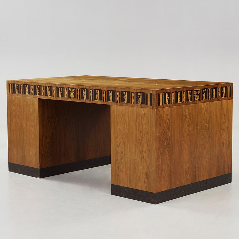 A Carl Malmsten palisander desk, Åtvidaberg, Sweden circa 1934.