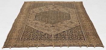 Matta, Senneh, antik, ca 197 x 120 cm.