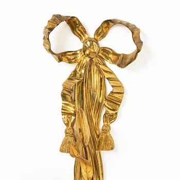 A pair of gilt bronze two-branch appliques after F. L. Rung, late 19th century,