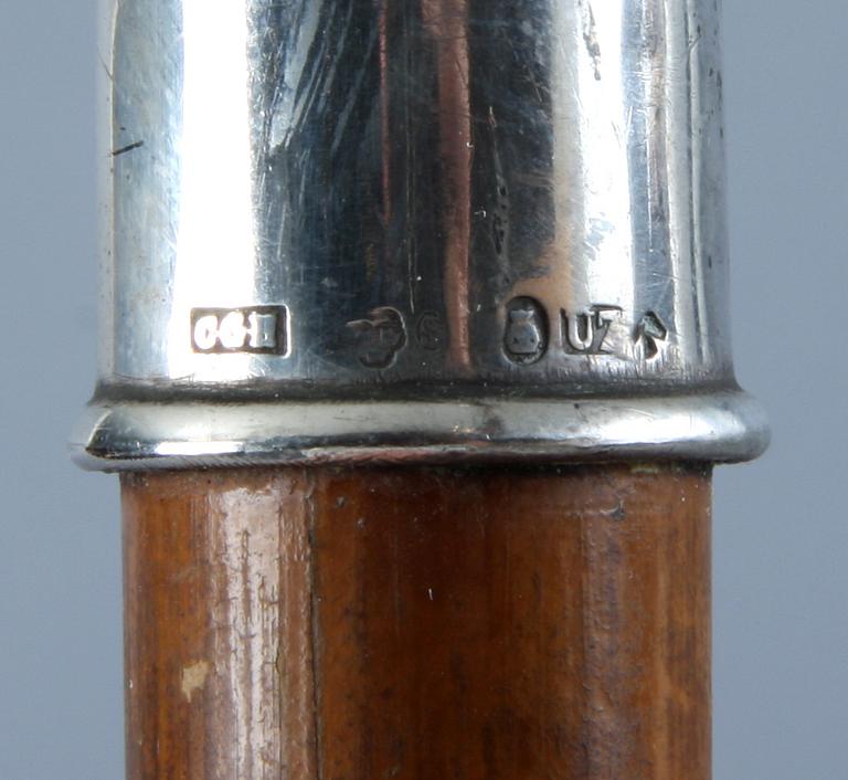 KÄPPAR, 3 st, med silverfattning samt nysilverfattning. 1900-tal.