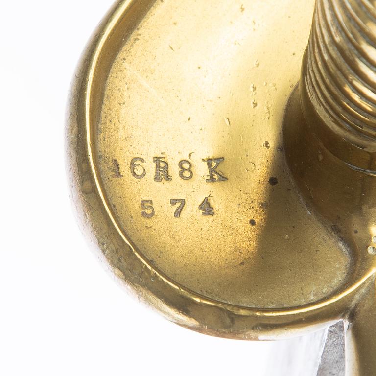 Huggare 2 st, svenska m/1856, med baljor.